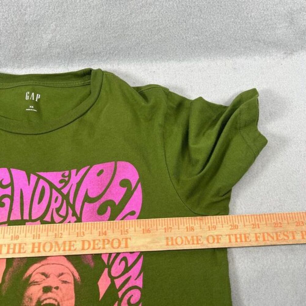 Jimi Hendrix Gap T-Shirt Mens Size XS Green Pink Graphic Psychedelic Music Tee - Picture 12 of 13